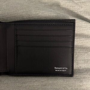 Tiffany & Co. Black Leather Card Holder